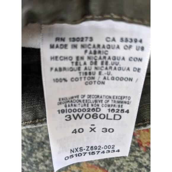 Wrangler Riggs Workwear Pants 40 X‎ 30 Green Cargo Ripstop for Grunge Work - Picture 2 of 7